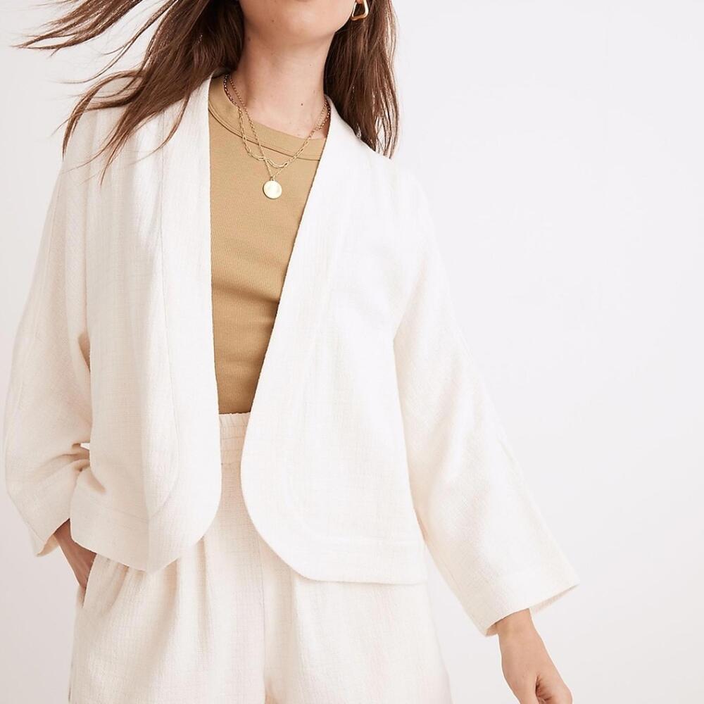 Madewell Linen-Blend Robe Jacket XXS NBW